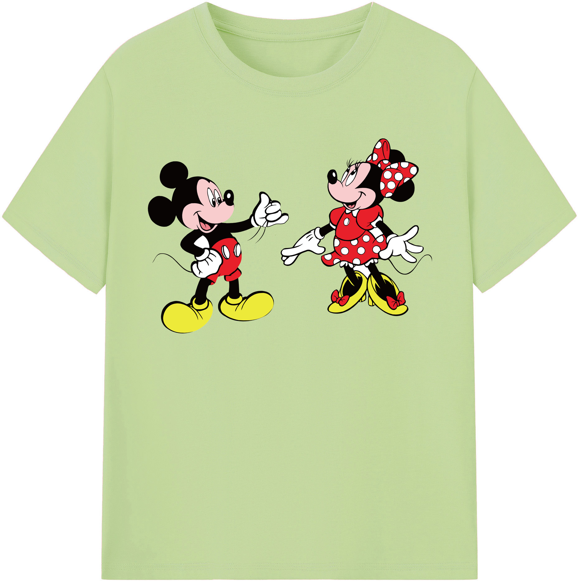 （画像用） ミッキーマウス Mickey Mouse 綿100％半袖Tシャツ（フロントプリント）